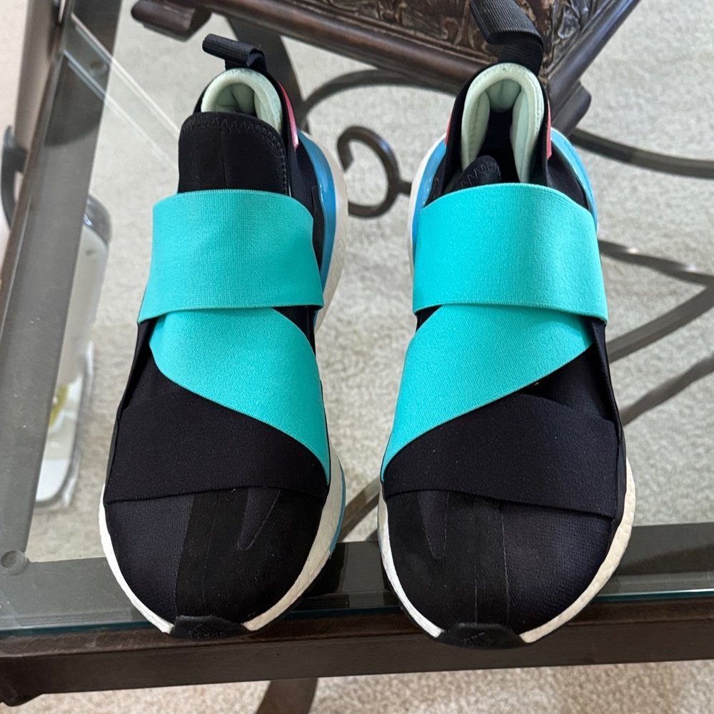 adidas Black and Teal Athletic Shoes